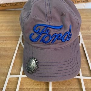 Preowned Men’s “ Ford “ Hat/Cap. Grey/Blue. Bottle Opener. Adjustable.